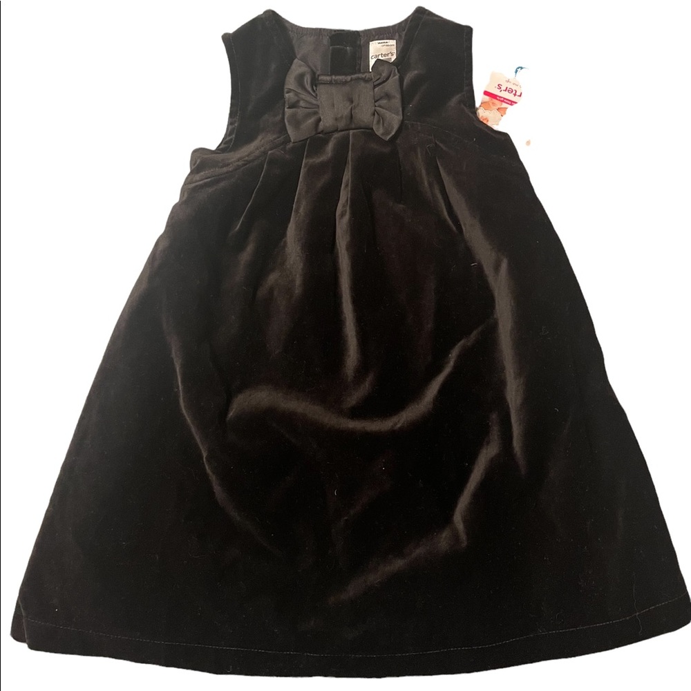 CARTER’S Black Velvet Dress - Picture 1 of 8